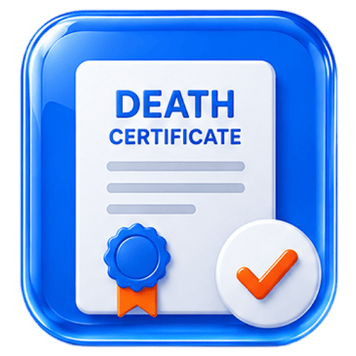 Death certificate icon