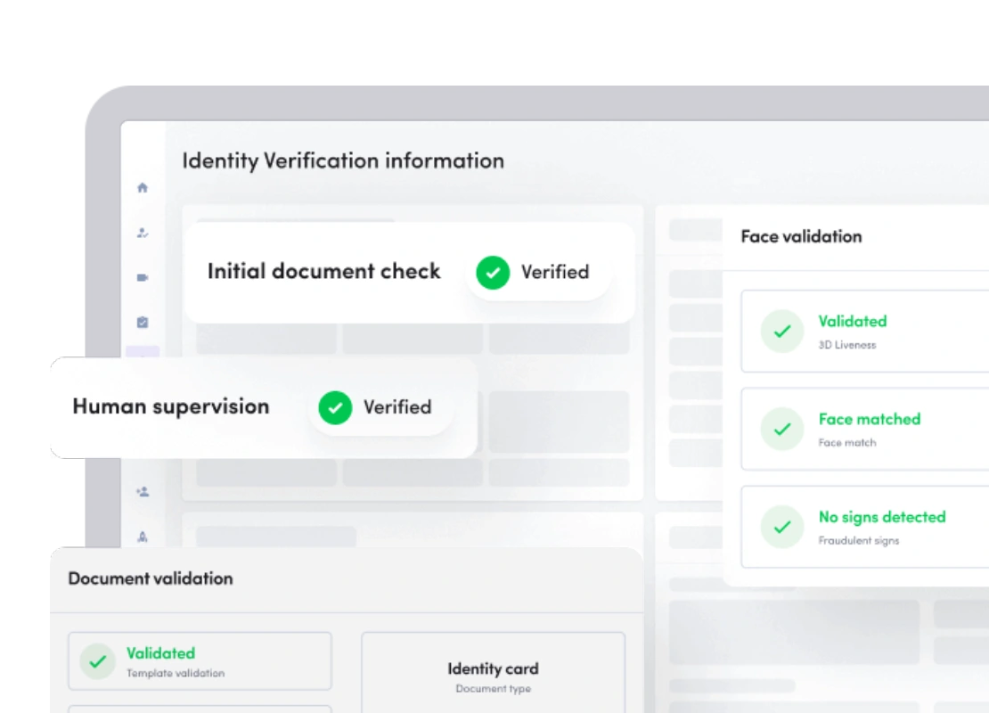 Identity verification dashboard preview